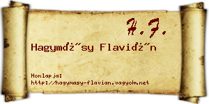 Hagymásy Flavián névjegykártya